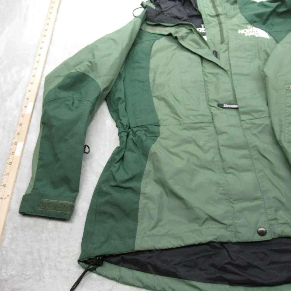 North Face GoreTex Jacket Womens XS Green 3 in 1 Shell Waterproof Rugged Coat - Picture 4 of 16